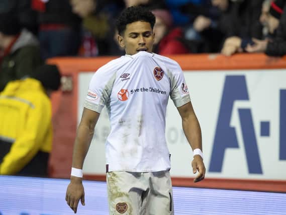 Demetri Mitchell had a nightmare afternoon at Pittodrie.