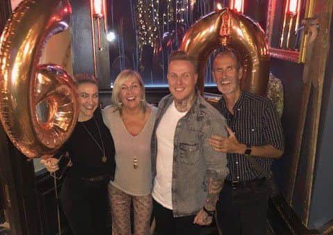 Amy Johnson, Lorraine Young and Reeve Young are hoping to fly Kenny Young, right, home from Spain. Picture: contributed
