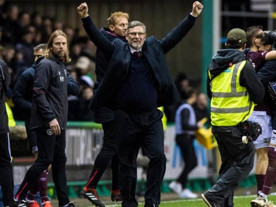 Craig Levein enjoyed Hearts victory at Easter Road.