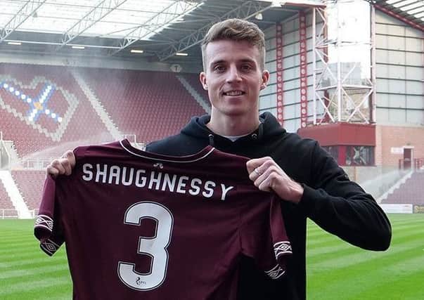 Conor Shaughnessy is hoping his loan deal can benfit himself and Hearts. Pic: Heart of Midlothian FC
