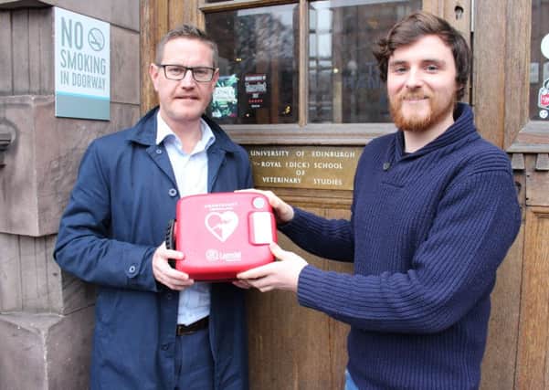 Mike Pinkerton donates his fifth defibrillator to the City of Edinburgh

Mike Pinkerton and Tom Forster, Festival Programme Curator, Summerhall