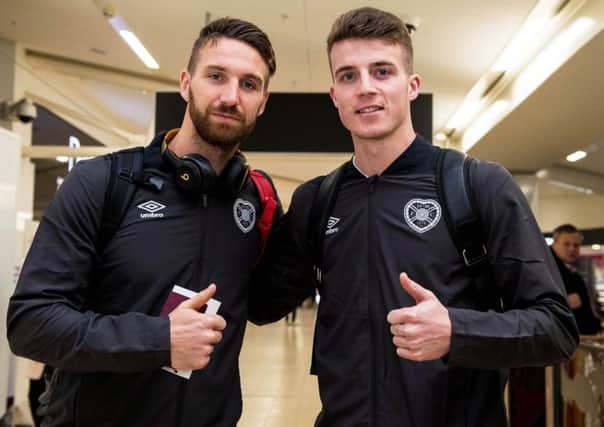 David Vanecek, left, and Conor Shaughnessy left for Murcia on Tuesday. Pic: SNS