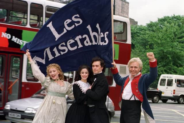 Carmen Cusack (Fantine),Poppy Tierney (Cosette), Frederick Alluard-Rubin (Marius) and Jeff Leyton (Jean Valjean)