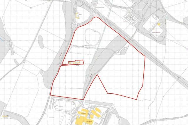 Site plan for the proposed Dalkeith film studio at Saltersgate.