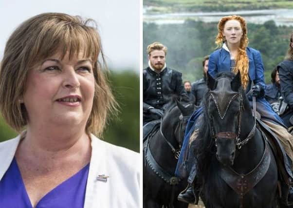The Culture Secretary Fiona Hyslop (L) has said the new Mary Queen of Scots movie offers a great opportunity for Scotland's tourism sector.