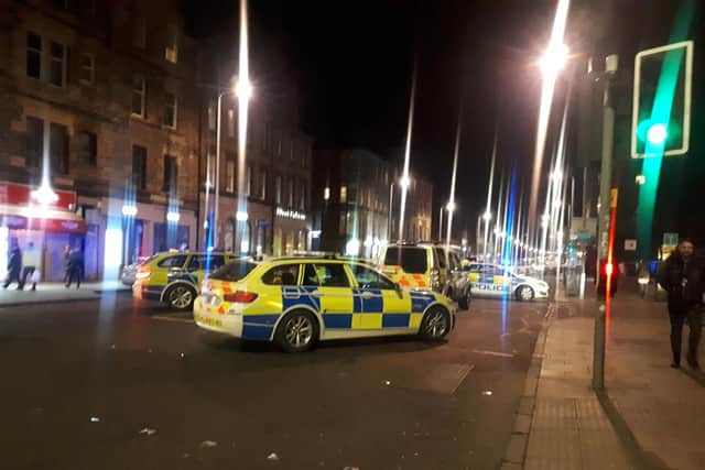 The scene at Leith Walk tonight. Pic: contributed