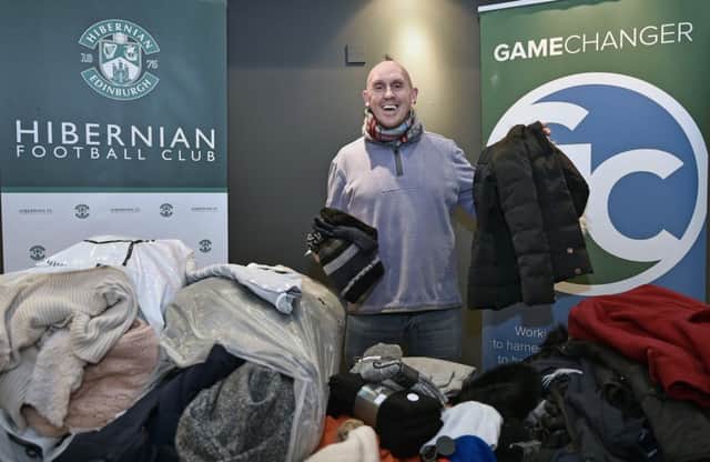 Kevin Chalmers was representing Destiny Angels and was delighted to collect their share of the donations.

 Pic: Neil Hanna Photography