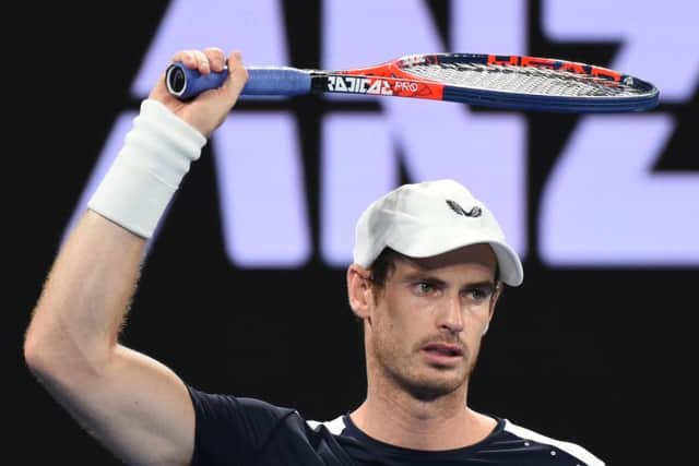 Andy Murray looks on during the fifth set of his Australian Open first-round match with Roberto Bautista Agut. Picture: Getty Images