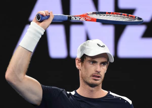 Andy Murray looks on during the fifth set of his Australian Open first-round match with Roberto Bautista Agut. Picture: Getty Images