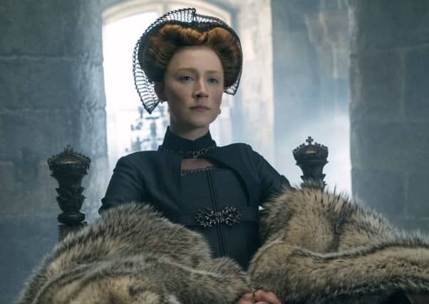 Saoirse Ronan as Mary Stuart in a scene from "Mary Queen of Scots." (Liam Daniel/Focus Features via AP)