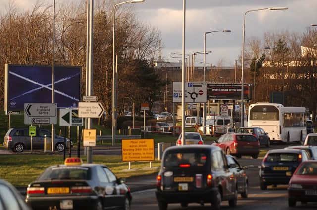 Billboards at Edinburgh Airport approach road. Pic: SEAN BELL.