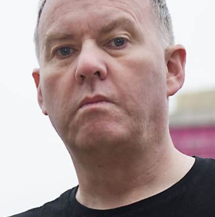 Sean Clerkin at a protest in George Square, Glasgow, in 2016