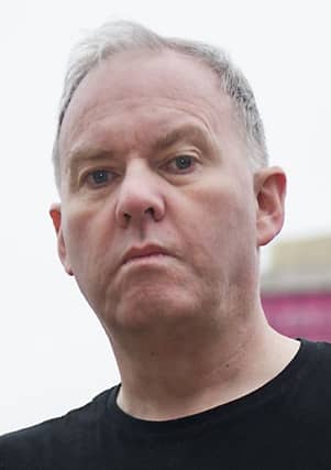 Sean Clerkin at a protest in George Square, Glasgow, in 2016