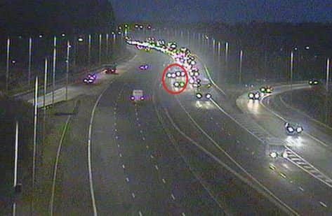 Traffic is tailing back to J3A Bathgate. Picture: Traffic Scotland