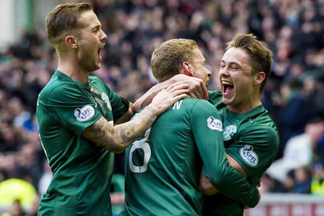 Allan provided two assists in the 4-0 demolition of Rangers, one of which was a glorious reverse pass to set up Scott Robertson.