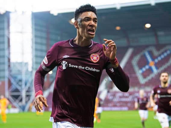 Sean Clare's first goal for Hearts proved to be the winner. Pic: SNS