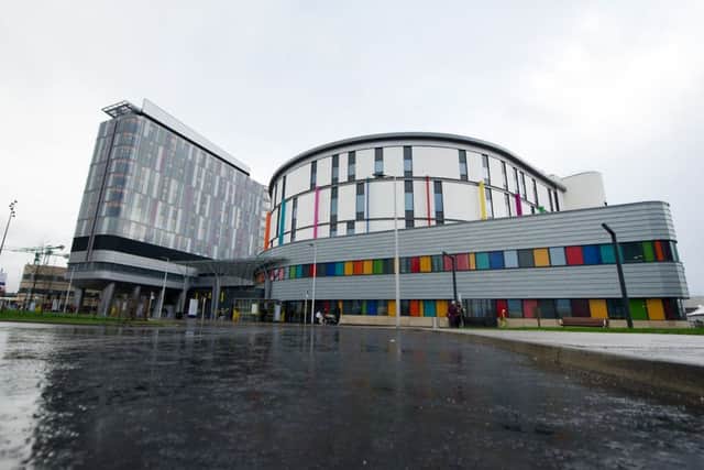 The Queen Elizabeth University Hospital and Royal Hospital For Children (in foreground). Picture: John Devlin.