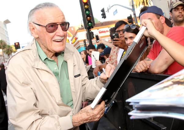 Comic book icon Stan Lee signs autographs for fans
Pic: Jesse Grant/Getty Images for Disney