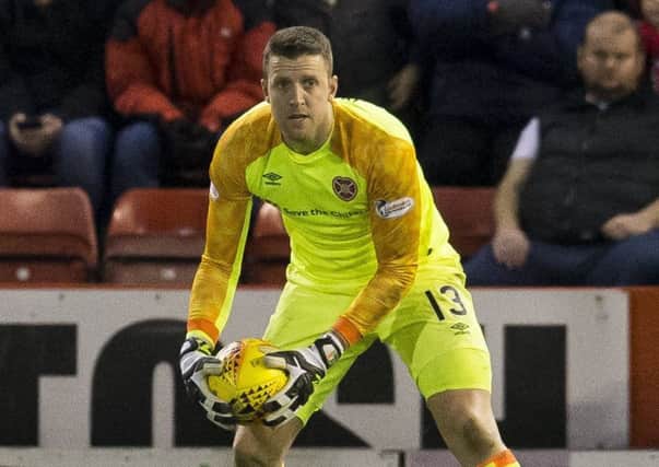 Colin Doyle has kept three clean sheets in a row for Hearts. Pic: SNS