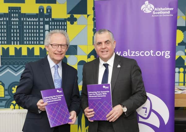 Henry McLeish and Henry Simmons from Alzheimer Scotland welcoming this major new report.