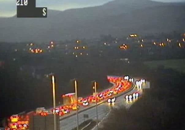 Traffic is slow on the Bypass following two separate road traffic collisions. Picture: Traffic Scotland/Twitter