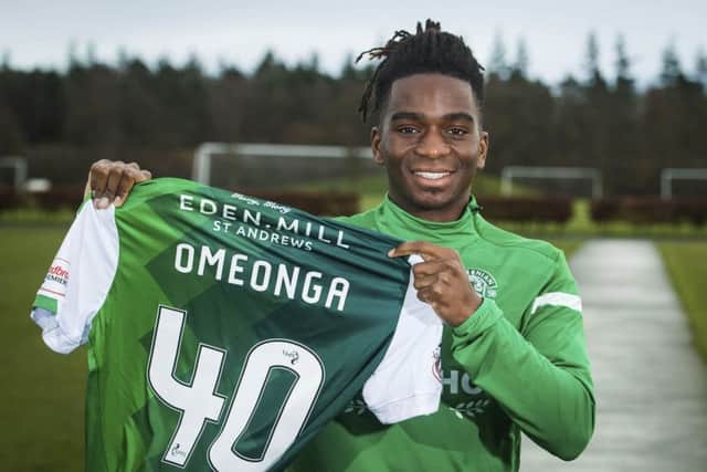 Stephane Omeonga could make his Hibs debut at Fir Park. Picture: SNS Group