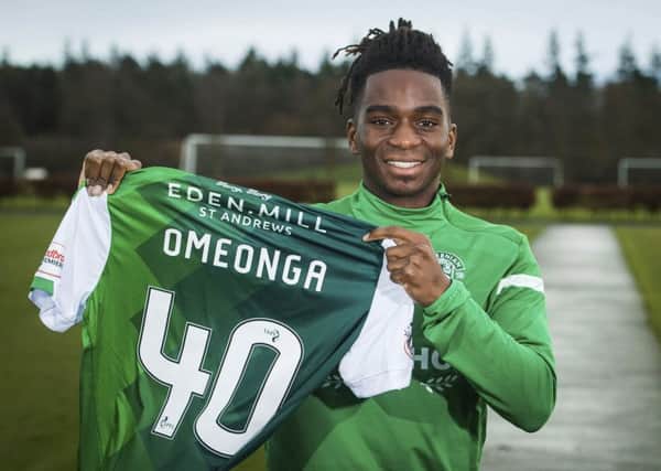 Stephane Omeonga could make his Hibs debut at Fir Park. Picture: SNS Group
