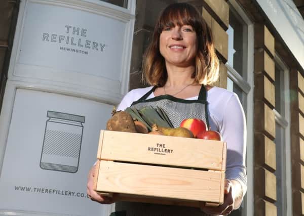 Kelly Wright owner of The Refillery, Edinburgh. Picture by Stewart Attwood