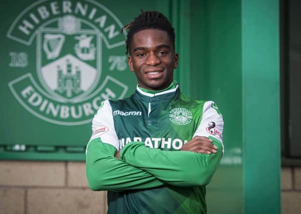 Stephane Omeonga has been tipped to improve the Hibs midfield. Pic: SNS