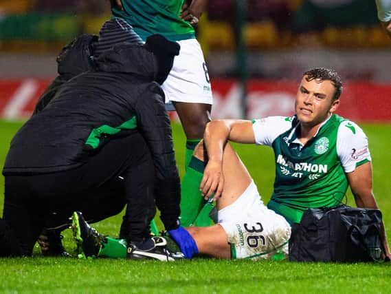 Ryan Porteous had to go off with a knee injury at Fir Park.