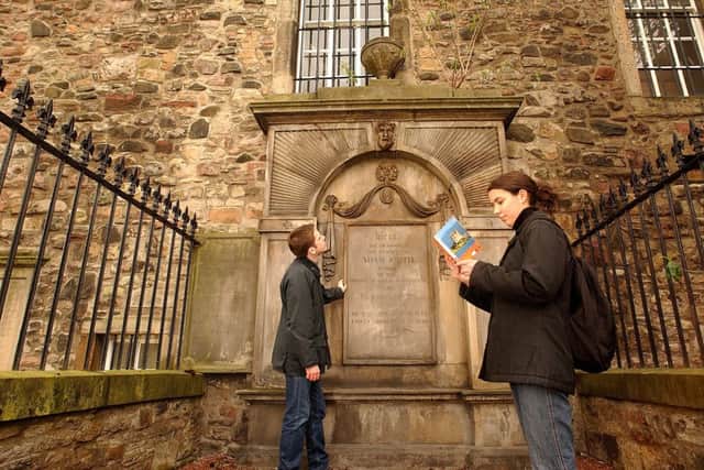 Adam Smith's grave in the Canongate Kirk Yard.