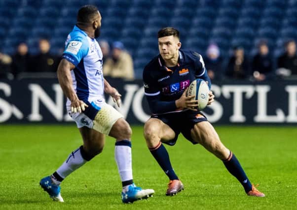 Blair Kinghorn in action for Edinburgh during the Champions Cup win over Montpellier. Picture: SNS