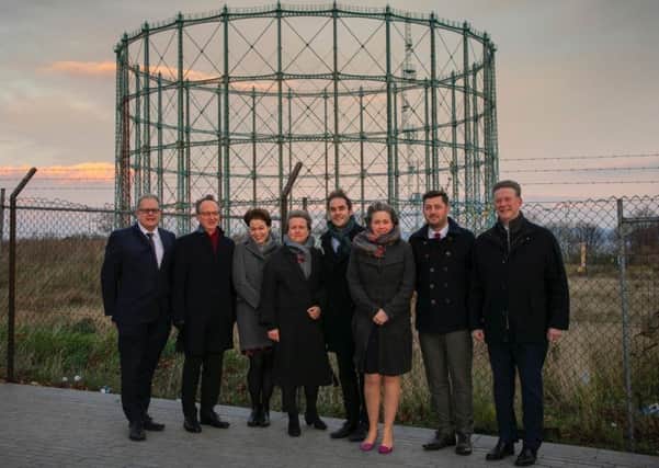 The all-party Waterfront regeneration group visits the iconic Granton Gas tower