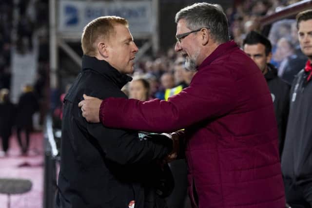 Hibernian manager Neil Lennon and Hearts boss Craig Levein have a positive relationship. Picture: SNS/Ross Parker