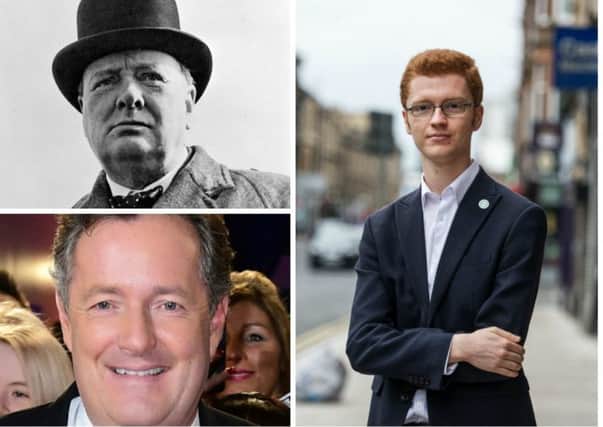 MSP Ross Greer has been attacked by Piers Morgan over a disparaging remark about the late Sir Winston Churchill. Pictures: Contributed/PA/TSPL