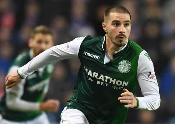 Jamie Maclaren had fallen out of the first-team picture at Hibs under Neil Lennon. Pic: SNS