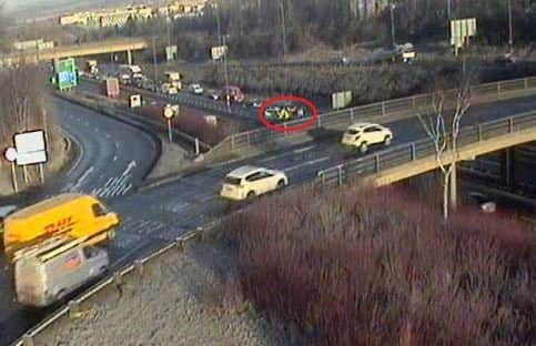Police are at the scene of the accident on the Bypass. Picture: Twitter/Traffic Scotland