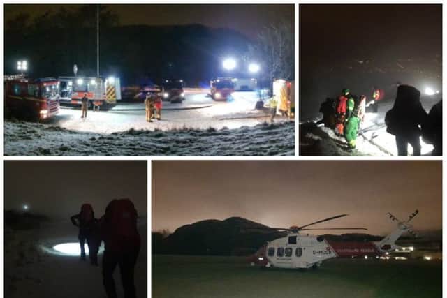 A man was rescued after falling at the summit of Arthur's Seat. Picture: Tweed Valley Mountain Rescue Team