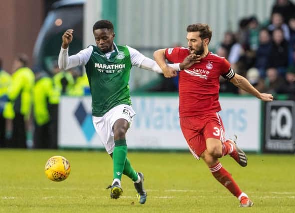 Gael Bigirimana made his debut for Hibs on Saturday, barely 36 hours after signing