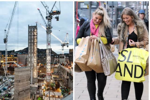 The shopping part of the new St James Quarter is expected to open next October.