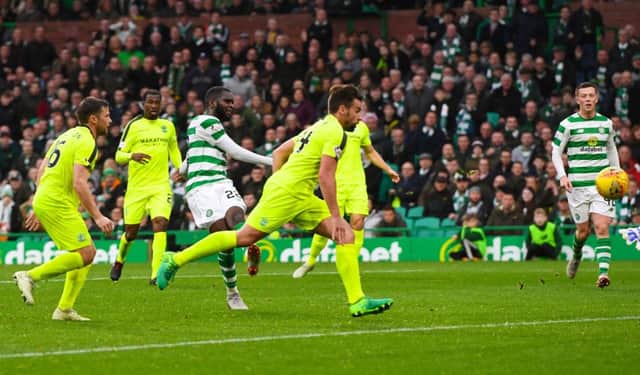Odsonne Edouard scored for Celtic when they beat Hibs in Glasgow back in October - but the Frenchman is injured for this one, like many Celtic players. Pic: SNS