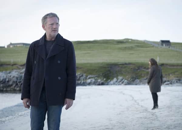 Douglas Henshall as DI Jimmy Perez, Alison O'Donnell as DS Alison 'Tosh' McIntosh. Picture: BBC