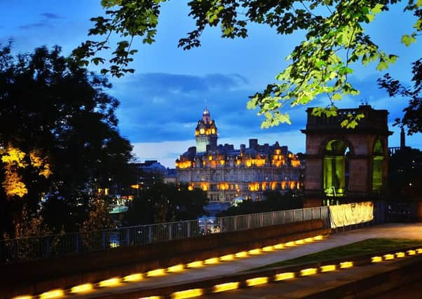 View of Edinburgh's Balmoral Hotel from The Mound. Picture: Jane Barlow