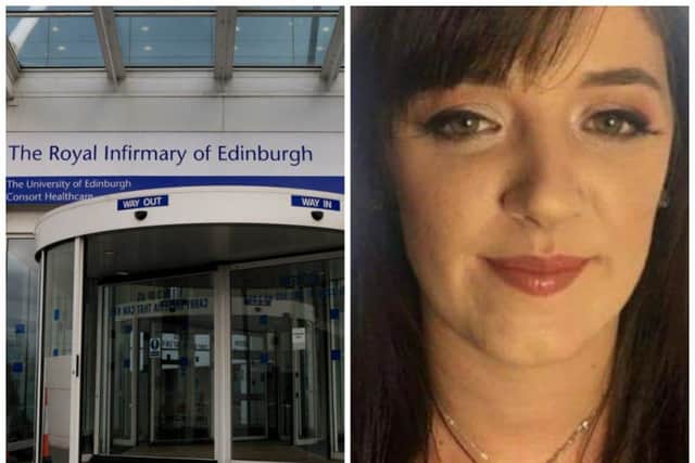 Amanda Cox died at the Royal Infirmary of Edinburgh after a frantic 7-hour search. Picture: SWNS/Contributed