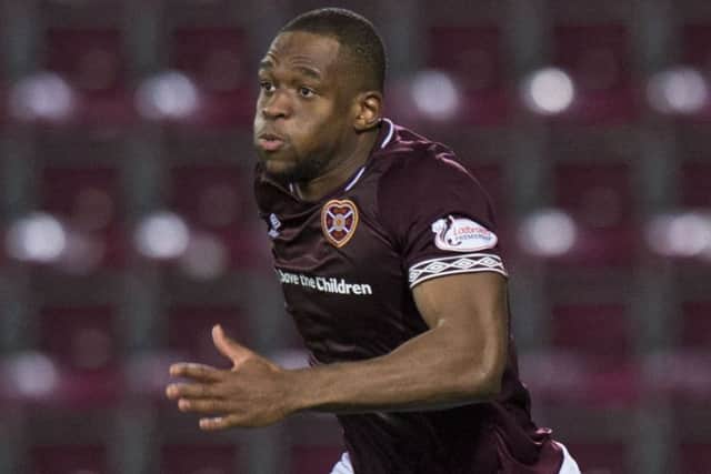 Uche Ikpeazu made his first Hearts appearance since October