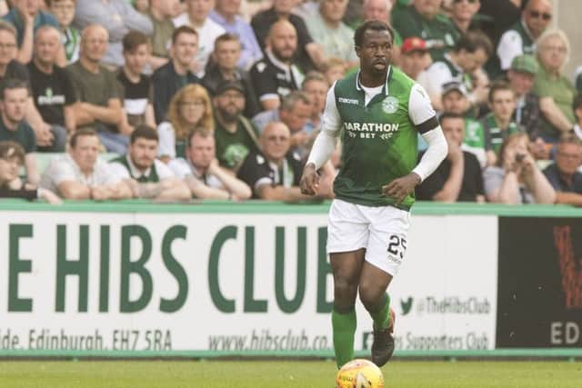 Efe Ambrose in action for Hibernian. Picture: SNS/Paul Devlin