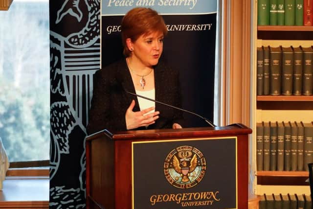 While the First Minister has been in the United States there is trouble brewing for her at home