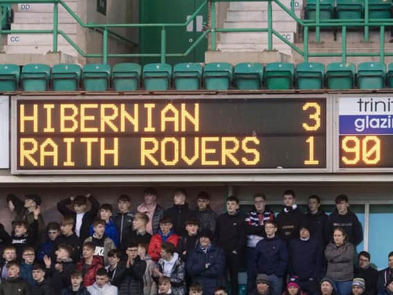 Hibs prevailed over Rovers at Easter Road. Pic: SNS