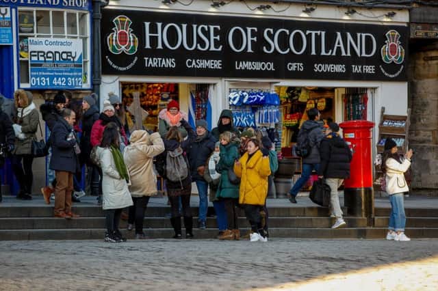 Tourists on the Royal Mile, Edinburgh