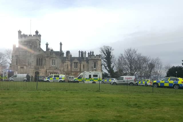 A man fell from the roof of Muirhouse Mansions on Tuesday. Picture: Contributed